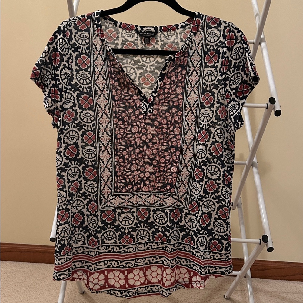 Lucky Brand Multicolor Patterned Blouse